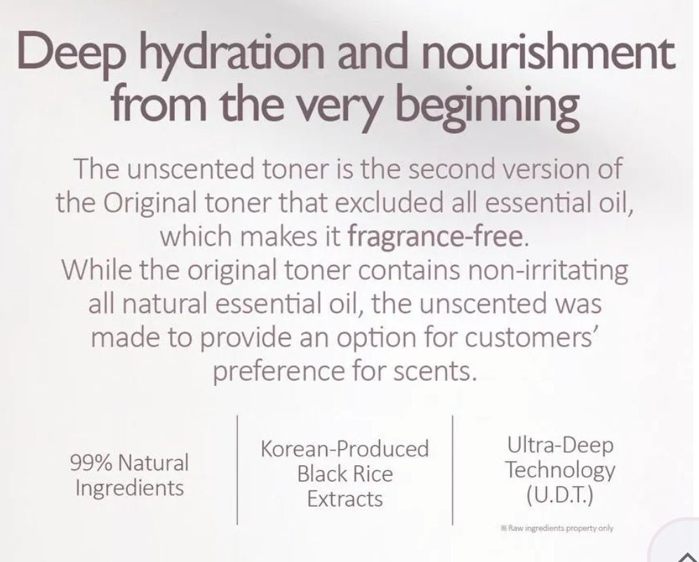 Haruharu WONDER - Black Rice Hyaluronic Toner Fragrance Free CPNP Notified 150ml