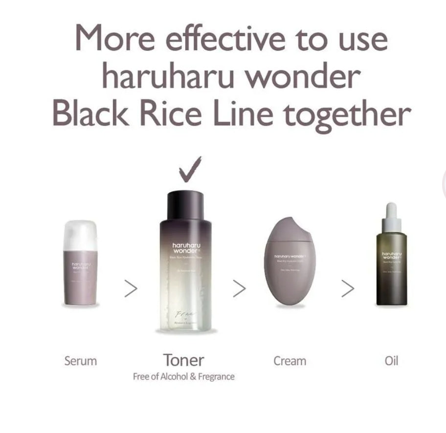Haruharu WONDER - Black Rice Hyaluronic Toner Fragrance Free CPNP Notified 150ml