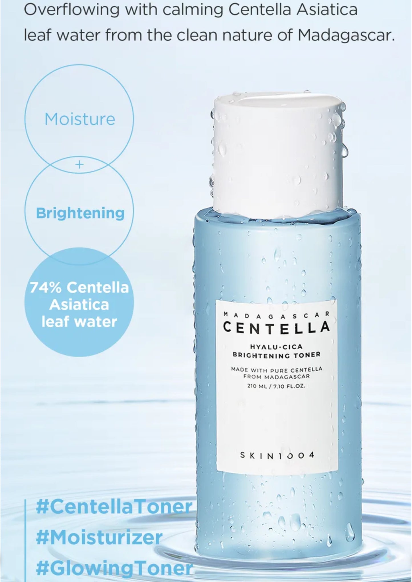 SKIN 1004 - Madagascar Centella Hyalu-Cica Brightening Toner 210ml