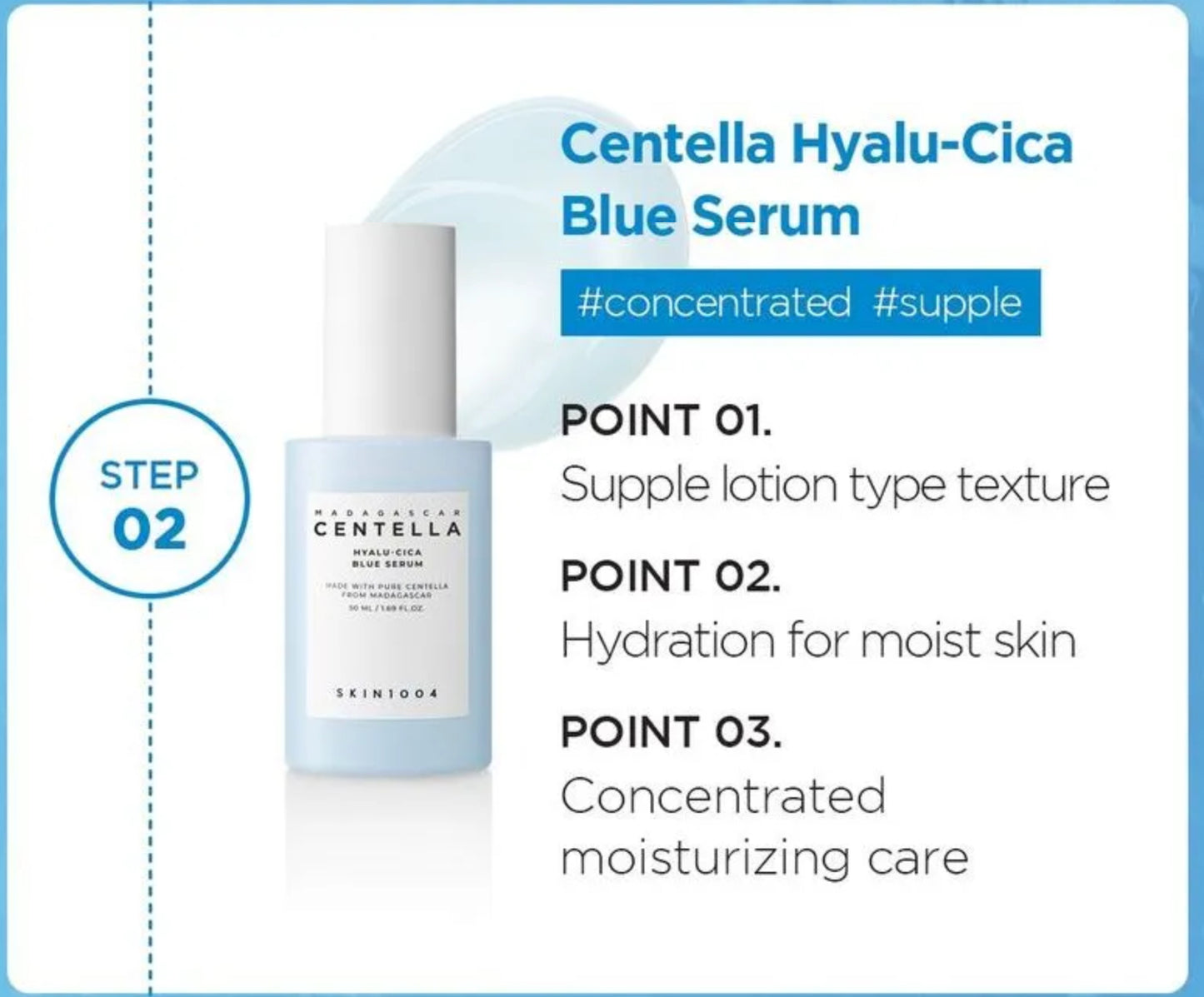 SKIN 1004 - Madagascar Centella Hyalu-Cica Blue Serum 50ml