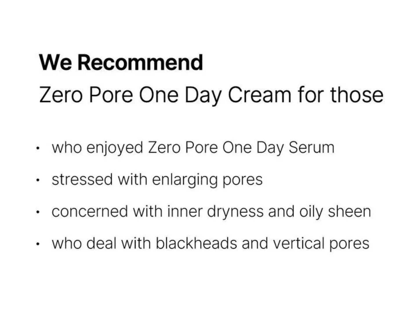 medicube - Zero Pore One Day Cream 50ml