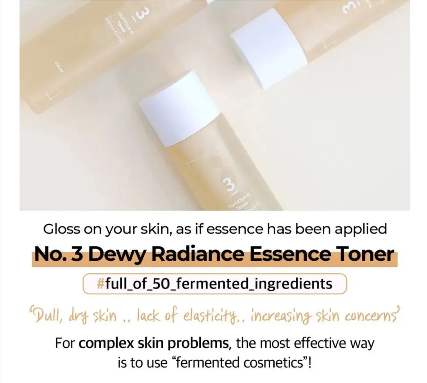 numbuzin - No. 3 Super Glowing Essence Toner 200ml