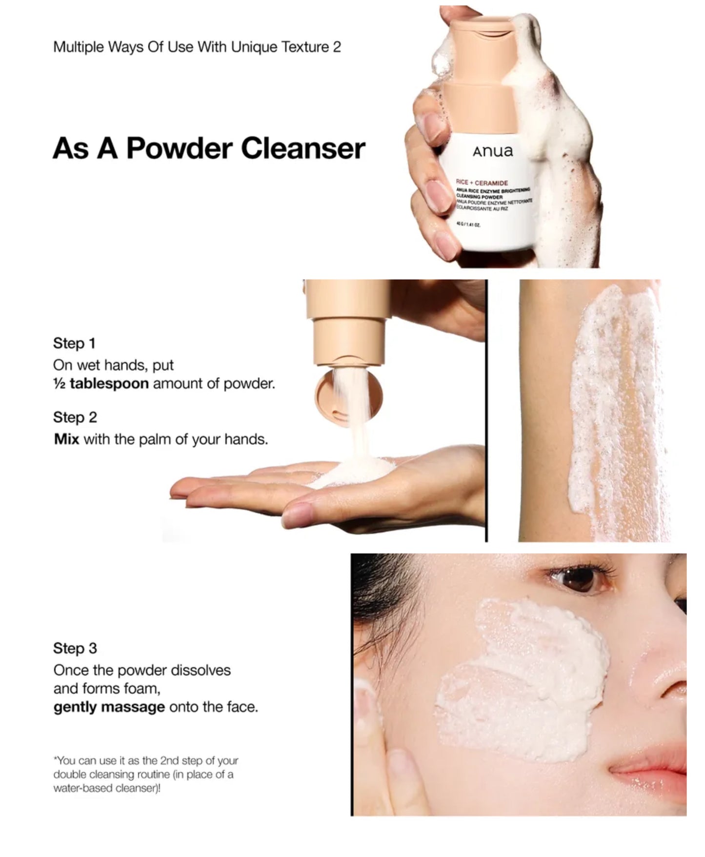 Anua - Rice Enzyme Brightening Cleansing Powder