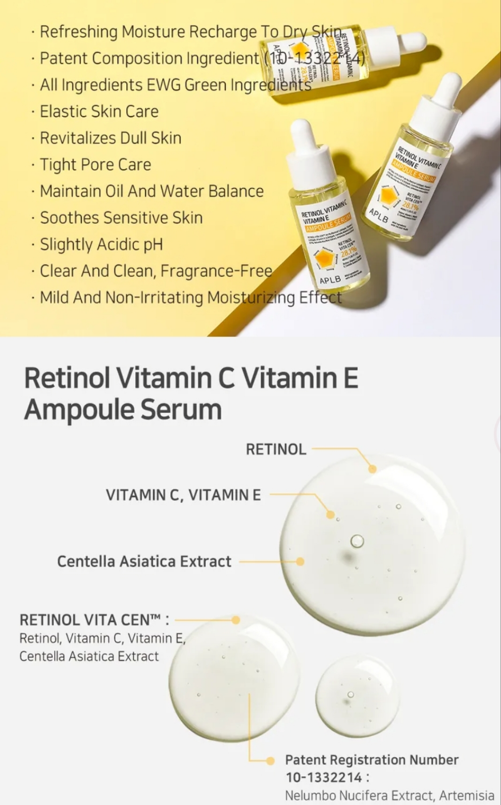 APLB - Retinol Vitamin C Vitamin E Ampoule Serum 40ml