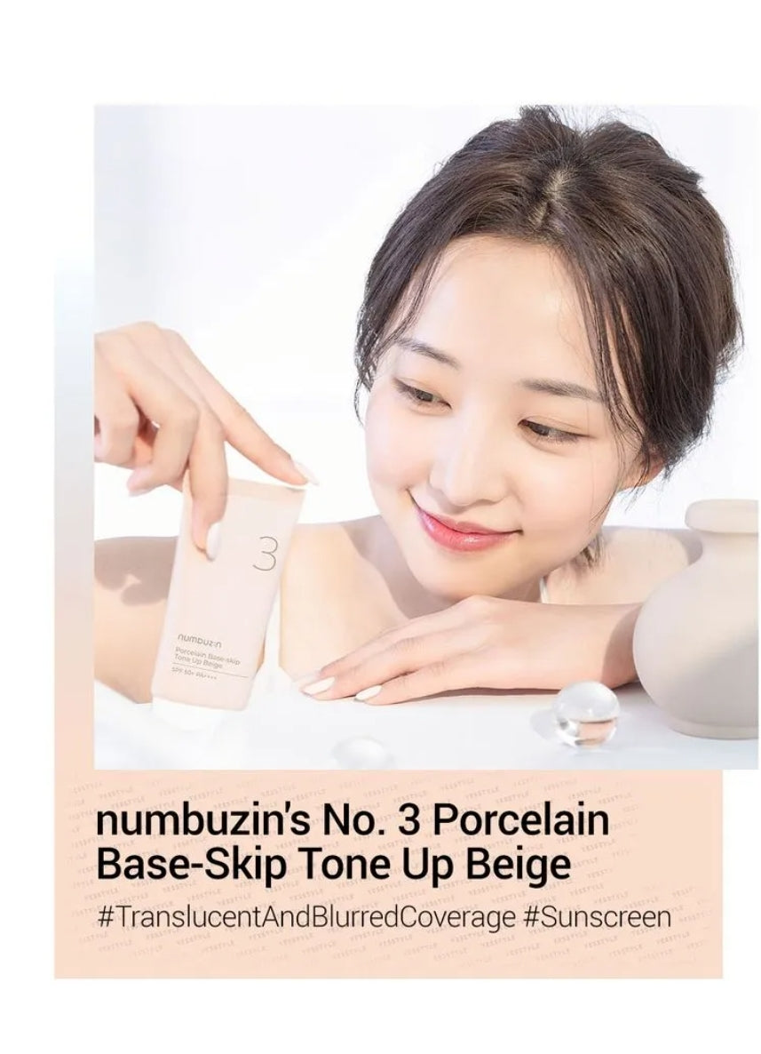 numbuzin - No. 3 Porcelain Base-Skip Tone Up Beige 50ml