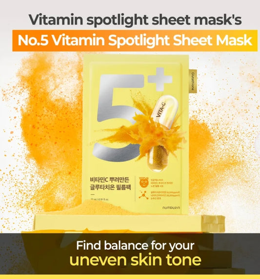 numbuzin - No.5 Vitamin Spotlight Sheet Mask Set