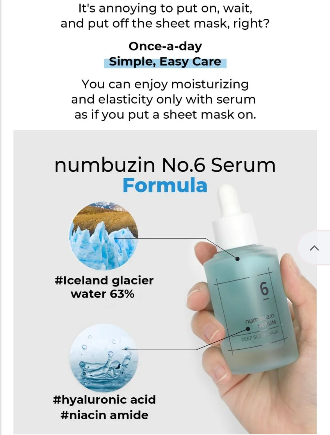 numbuzin - No. 6 Deep Sleep Mask Serum 50ml