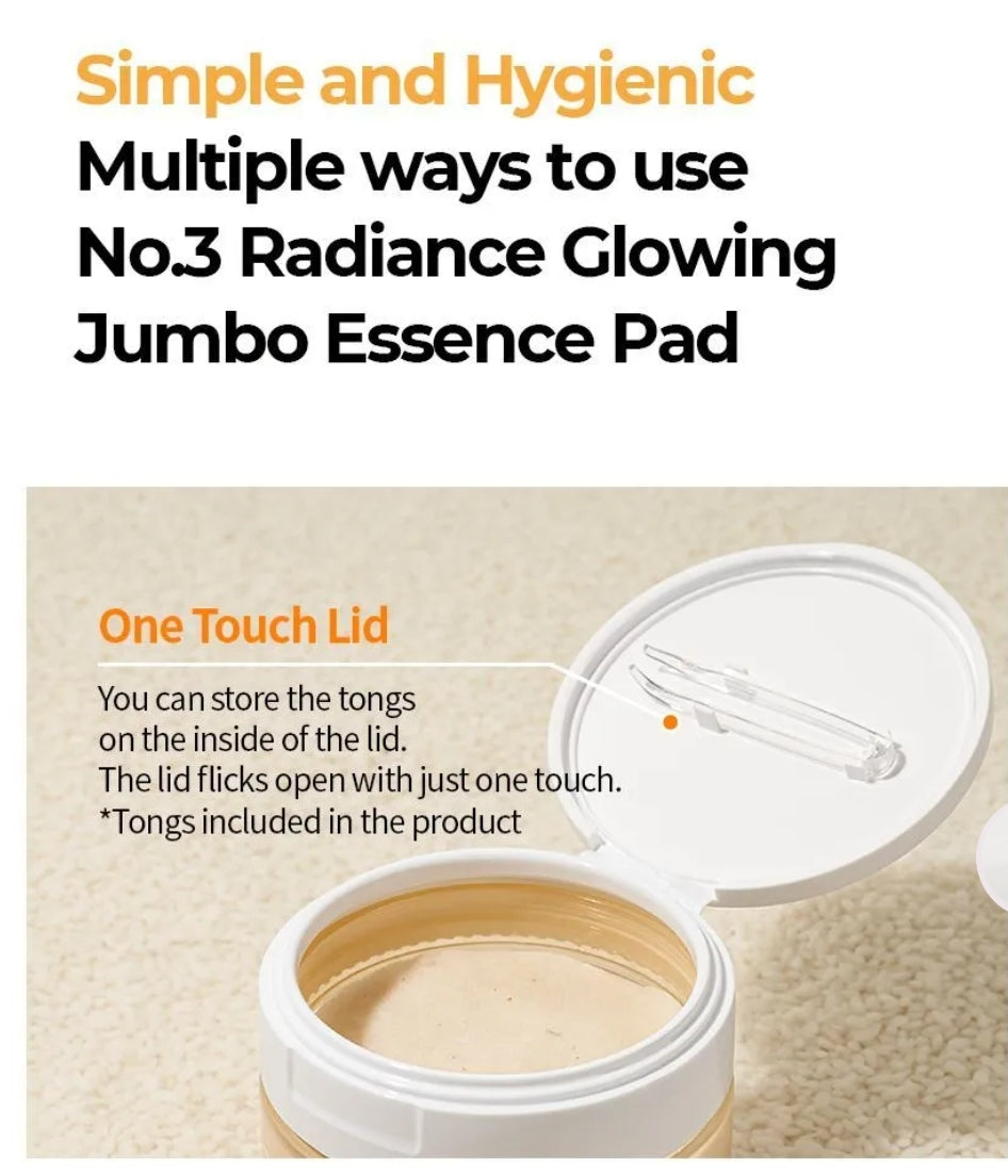 numbuzin - No.3 Radiance Glowing Jumbo Essence Pad  CPNP Notified 70 pieces