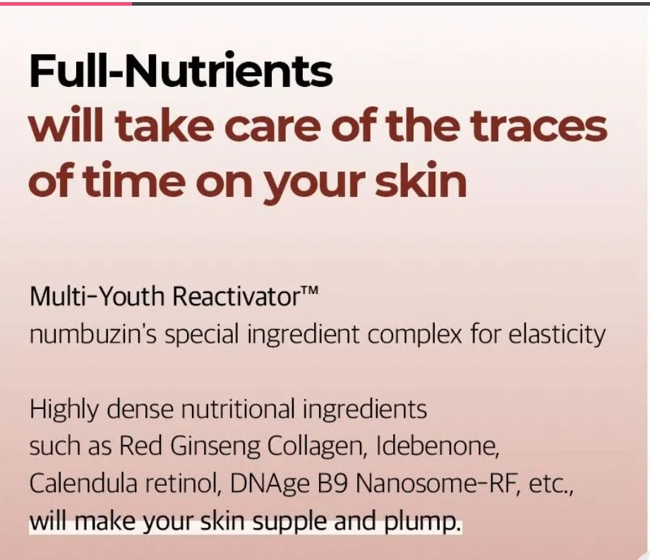 numbuzin - No.4 Full-Nutrient Firming Cream 60ml