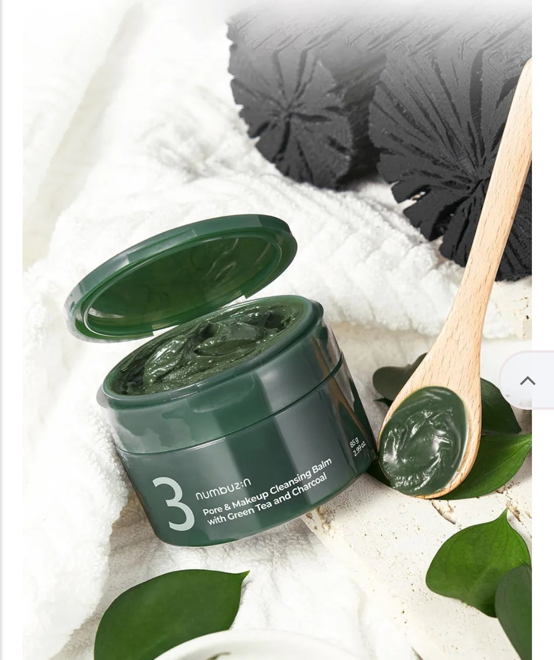 numbuzin - No.3 Pore & Makeup Cleansing Balm With Green Tea And Charcoal 85g