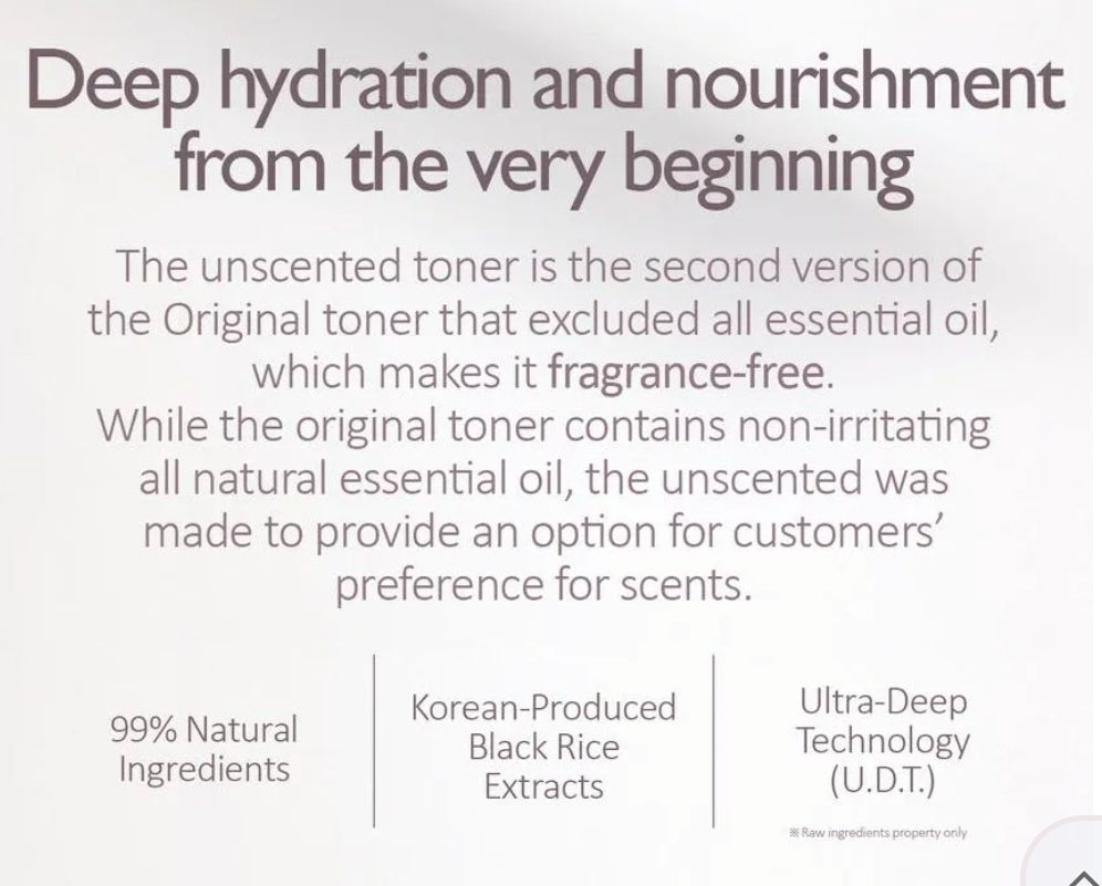 Haruharu WONDER - Black Rice Hyaluronic Toner Fragrance Free  CPNP Notified 150ml