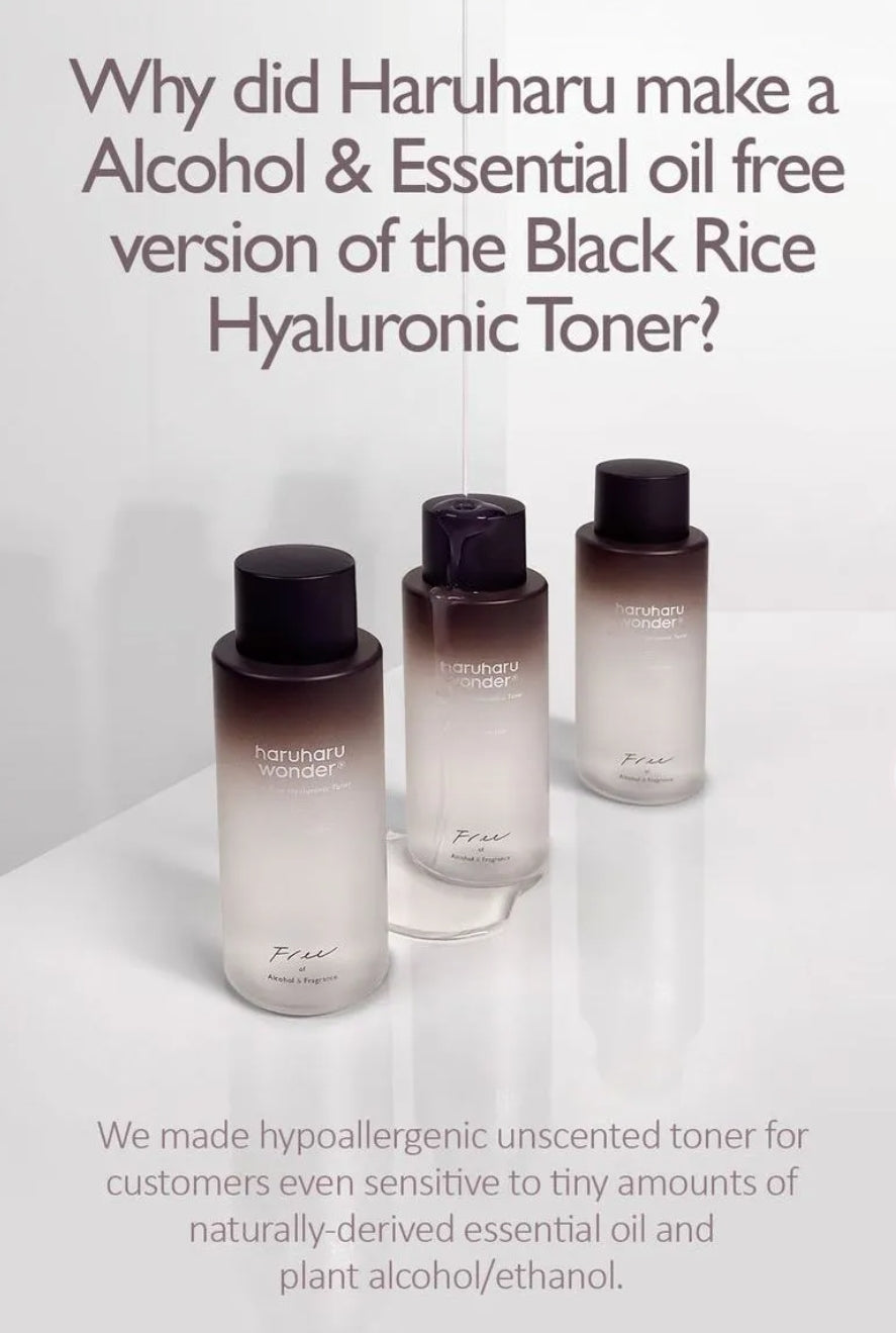 Haruharu WONDER - Black Rice Hyaluronic Toner Fragrance Free  CPNP Notified 150ml