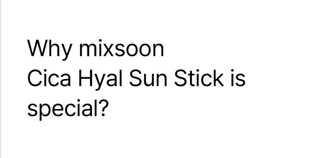 mixsoon - Cica-Hyal Sun Stick 15g