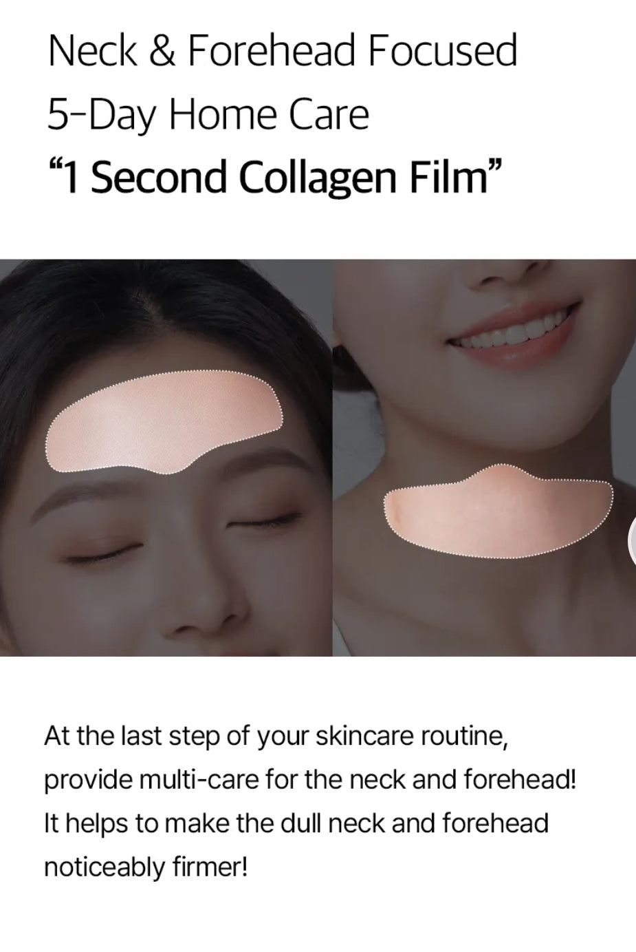 mixsoon - Melting Collagen Neck & Forehead Film 5 patches