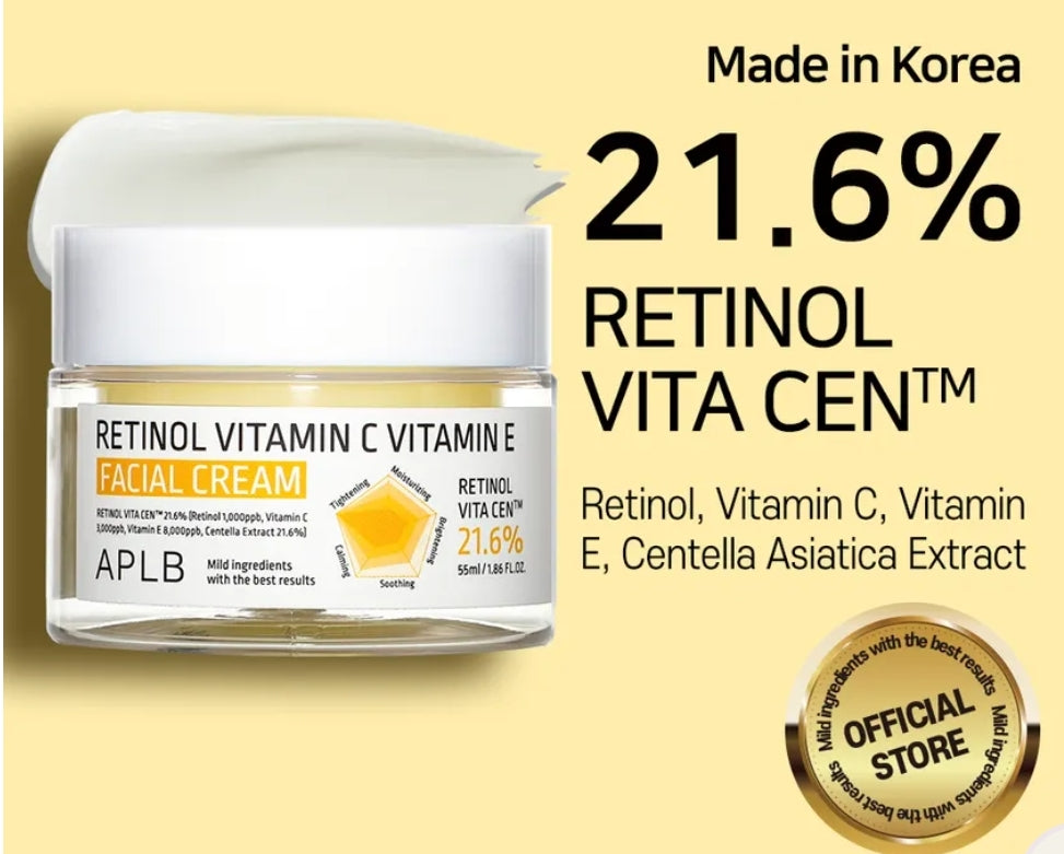 APLB - Retinol Vitamin C Vitamin E Facial Cream 55ml