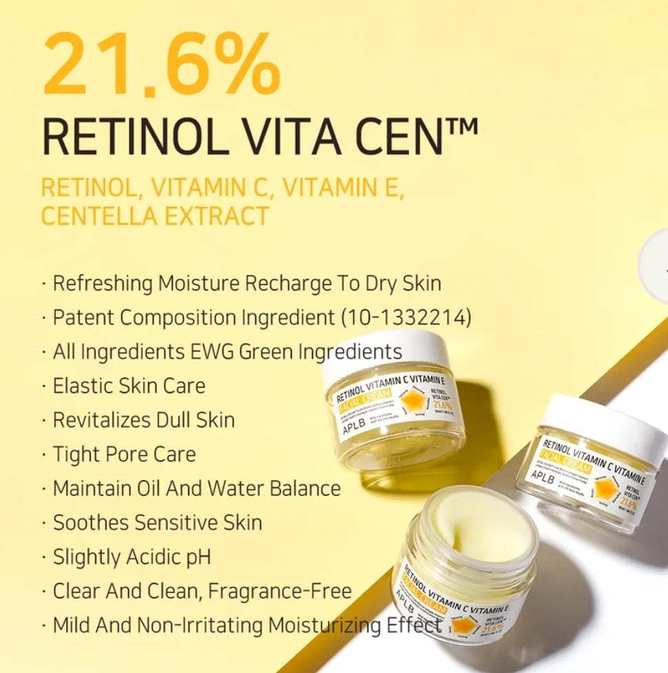 APLB - Retinol Vitamin C Vitamin E Facial Cream 55ml