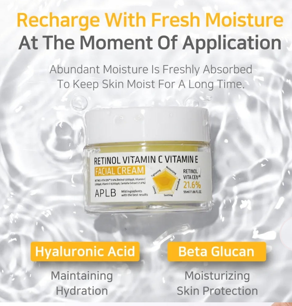 APLB - Retinol Vitamin C Vitamin E Facial Cream 55ml