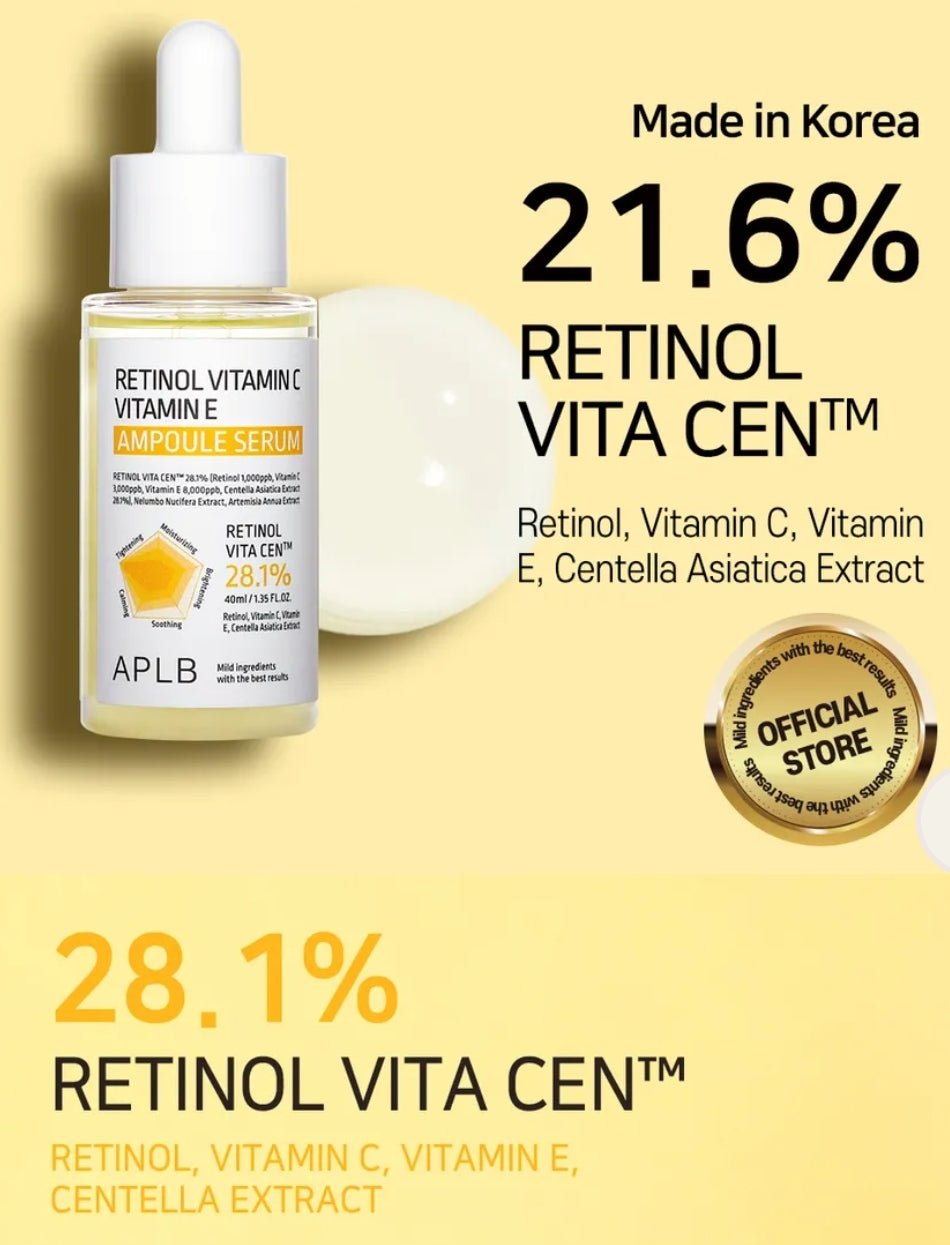 APLB - Retinol Vitamin C Vitamin E Ampoule Serum 40ml