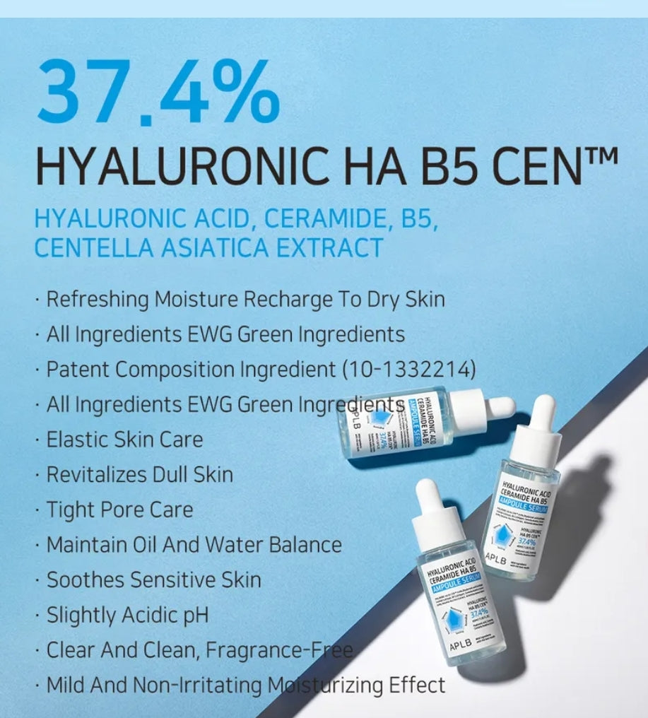 APLB - Hyaluronic Acid Ceramide HA B5 Ampoule Serum 40ml