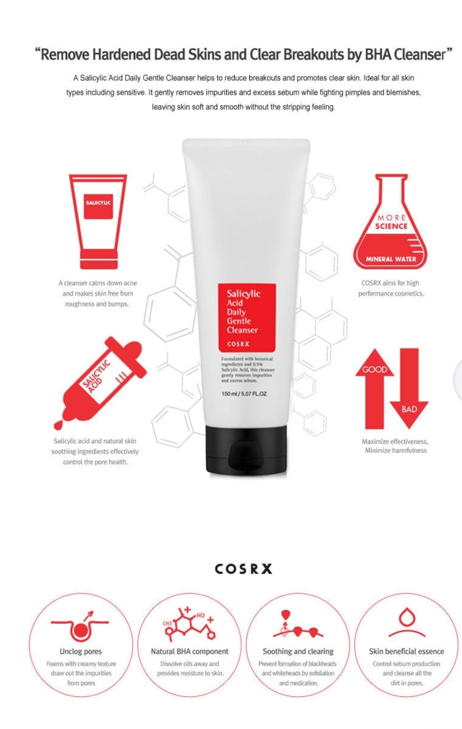 COSRX - Salicylic Acid Daily Gentle Cleanser 150ml