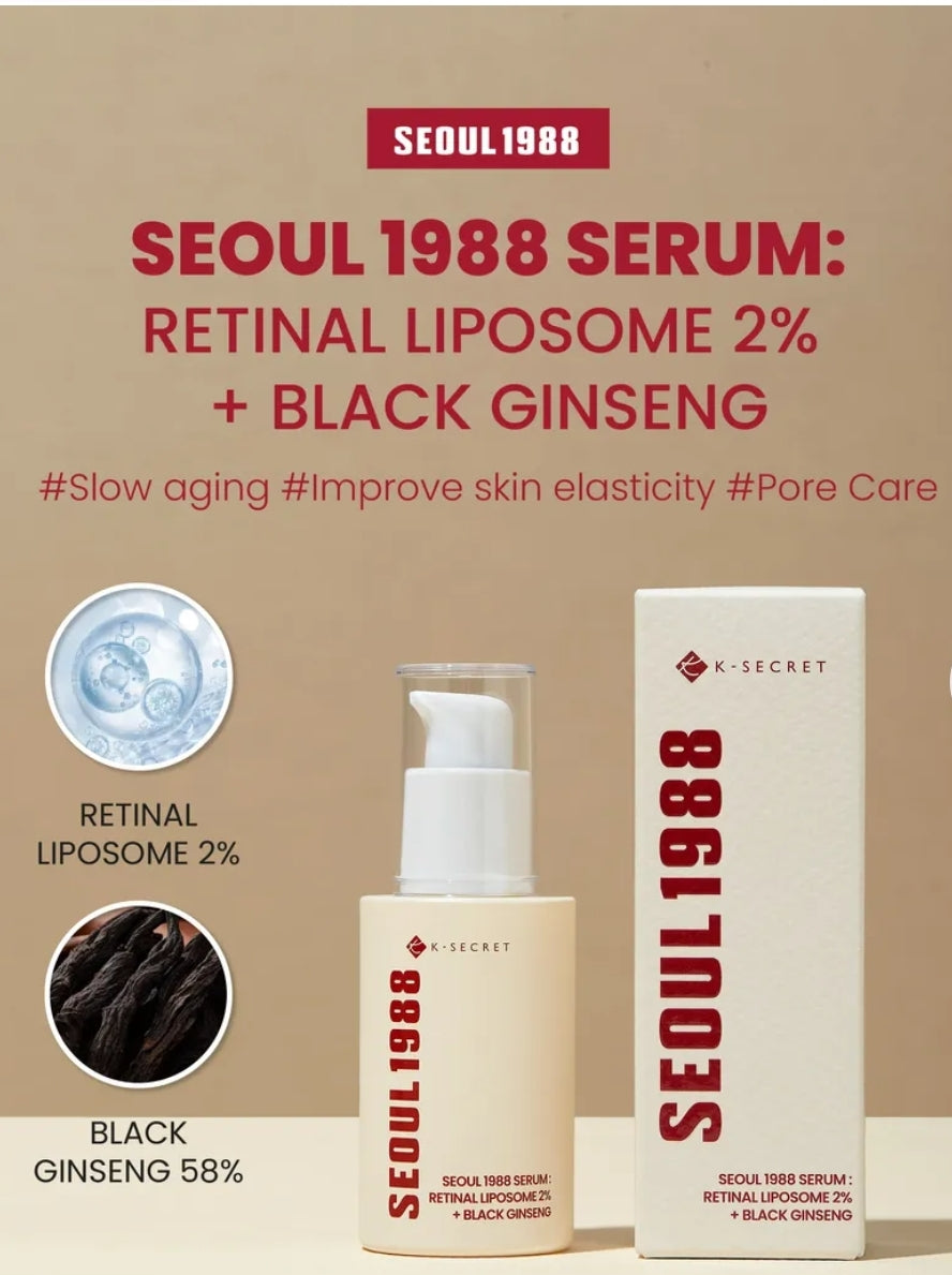 KSECRET - SEOUL 1988 Serum : Retinal Liposome 2% + Black Ginseng